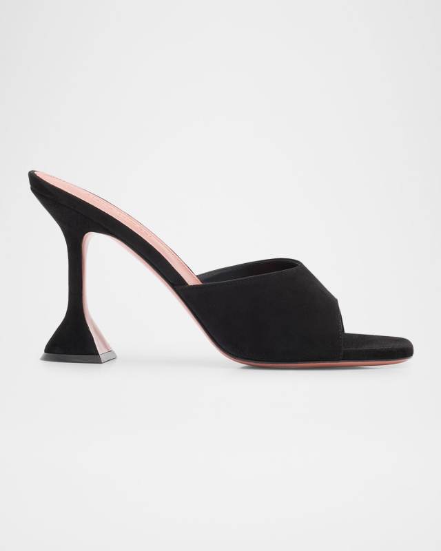 Lupita Suede Pedestal Mule Sandals